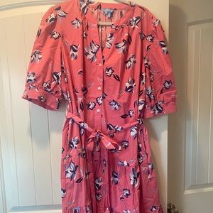 Draper James Floral Midi Dress Pink XXL